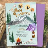 キャンピングシーンコールオールキャンパーガールズ誕生日 招待状