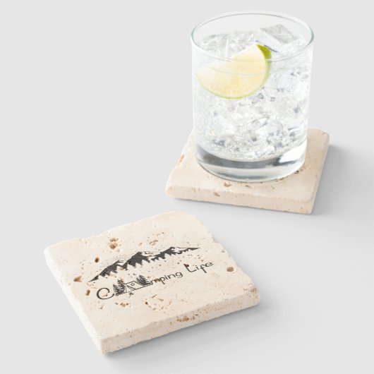 キャンピングシーン ストーンコースター (横)