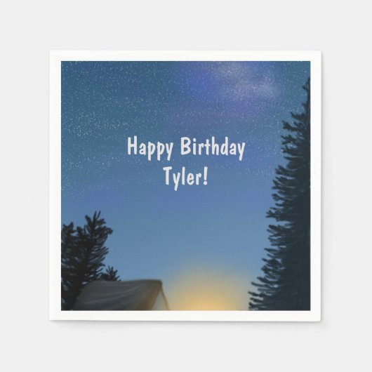 キャンピングスターリーナイトパーティー スタンダードカクテルナプキン (正面)