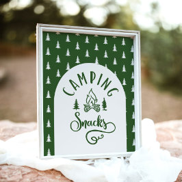 キャンピングスナックワンハッピーキャンパー誕生日 ポスター