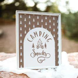 キャンピングスナックワンハッピーキャンパー誕生日 ポスター