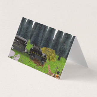 キャンピングスポをクリアした森のキャンパー付きトラック