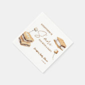 キャンピングスモアおもしろいベビーシャワー スタンダードカクテルナプキン (角)