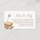 キャンピングスモアおもしろい赤ちゃんシャワーブックベビー エンクロージャーカード (正面)