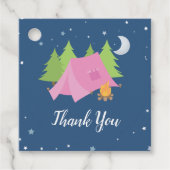 キャンピングスリーポバーピンクテントサンキュー フェイバータグ (正面)