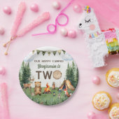 キャンピングセカンドバースデーパーティー ペーパープレート (パーティー)