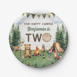 キャンピングセカンドバースデーパーティー ペーパープレート
