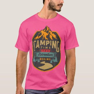 キャンピングタイムザアドベンチャーはキャンパーを開始 Tシャツ