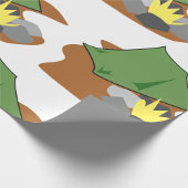 キャンピングテントとキャンプファイアアウトドアアドベンチャー ラッピングペーパー