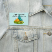 キャンピングテントウッズキャンプファイアデザイン名タグ 名札 (インサイチュ)