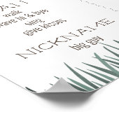 キャンピングテントベアーボーイ1st誕生日マイルストーン ポスター (角)