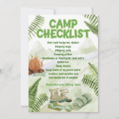 キャンピングテントボンファイアボーイ誕生日招待状 招待状 (裏面)