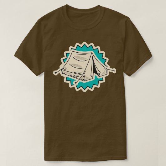 キャンピングテント休暇 Tシャツ (デザイン正面)