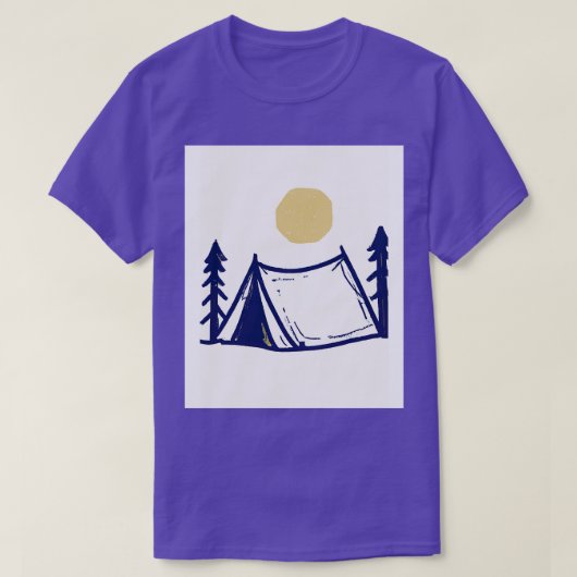 キャンピングテント2 Tシャツ (デザイン正面)