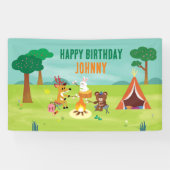 キャンピングテーマ誕生日バナー 横断幕 (横)