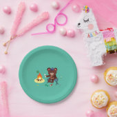 キャンピングテーマ誕生日プレート ペーパープレート (パーティー)