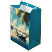 キャンピングテーマ誕生日 ミディアムペーパーバッグ (正面アングル)