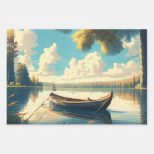 キャンピングテーマ誕生日 ラッピングペーパーシート (正面)