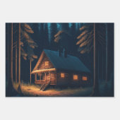 キャンピングテーマ誕生日 ラッピングペーパーシート (正面2)