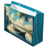 キャンピングテーマ誕生日 ラージペーパーバッグ (正面アングル)