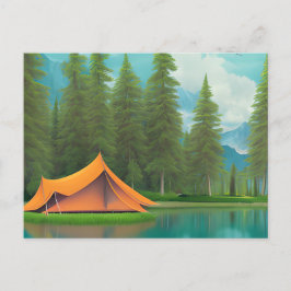 キャンピングテーマ |ことわざこんにちは ポストカード