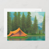 キャンピングテーマ |ことわざこんにちは ポストカード (正面/裏面)