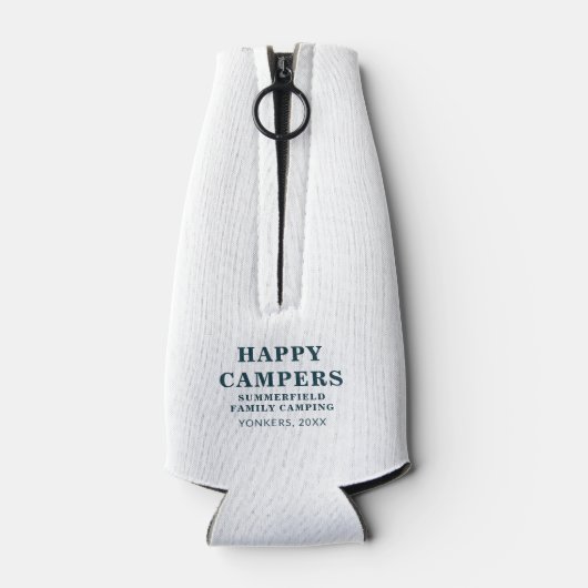 キャンピングトリップファミリーマッチングハッピーキャンパーカスタムズ ボトルクーラー (裏面)