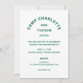 キャンピングトリップフォレストグリーンバチェロレッテ 招待状 (正面)