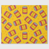 キャンピングトリップ焼いた誕生日ビーンパターン(の模様が)ある缶 ラッピングペーパー (フラット)