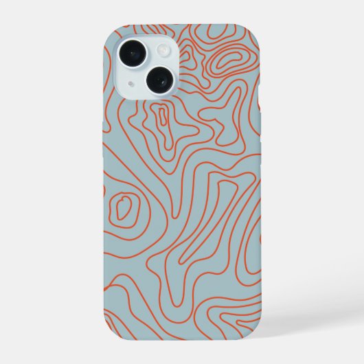 キャンピングトレイルの地形アート iPhone 15ケース (裏面)