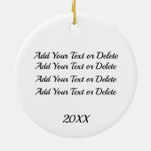 キャンピングトレーラーとドアサイン セラミックオーナメント (裏面)