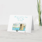 キャンピングトレーラーのバレンタインデーカード カード (正面)