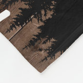 キャンピングトレーラーハッピーキャンパーズフォレストウッ素朴ド フリースブランケット (角)