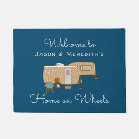 キャンピングトレーラー5thホイールウェルカムホーム ドアマット (正面)