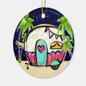 キャンピングトレーラー セラミックオーナメント (左)