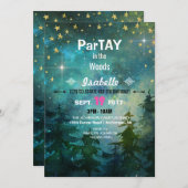 キャンピングナイトタイムフォレストワイルドネス 招待状 (正面/裏面)