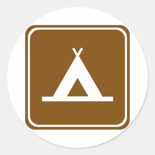 キャンピングハイウェイサイン ラウンドシール (正面)