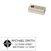 キャンピングハイキングコンパスサマーキャンプアドレス ラバースタンプ (押印)