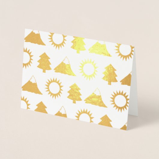 キャンピングハイキングサンマウンテンツリーウッズアウトドア 箔カード (正面)