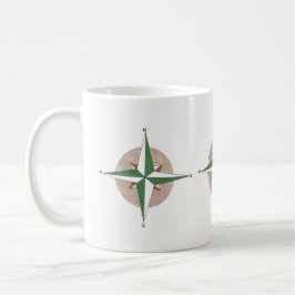 キャンピングハイキング登山コンパスアウトドアファン コーヒーマグカップ