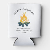 キャンピングハッピーキャンパーズバケーションファミリートリップカスタム 缶クーラー (正面)