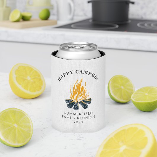 キャンピングハッピーキャンパーズバケーションファミリートリップカスタム 缶クーラー