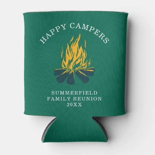 キャンピングハッピーキャンパーズファミリーバケーションカスタム 缶クーラー (正面)