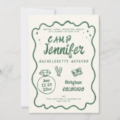 キャンピングハンドドロッドグリーンバッハバチェロレッテ 招待状 (正面)