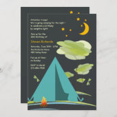 キャンピングバイナイト招待状 招待状 (正面/裏面)