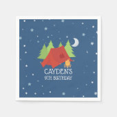 キャンピングバースデーパーティナプキン スタンダードカクテルナプキン (正面)