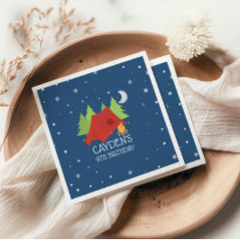 キャンピングバースデーパーティナプキン スタンダードカクテルナプキン