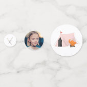 キャンピングバースデーパーティピンクテントフォト コンフェッティ (正面)