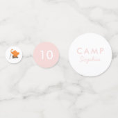 キャンピングバースデーパーティピンクテントフォト コンフェッティ (裏面)