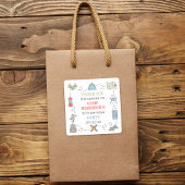 キャンピングバースデーパーティーありがとう スクエアシール